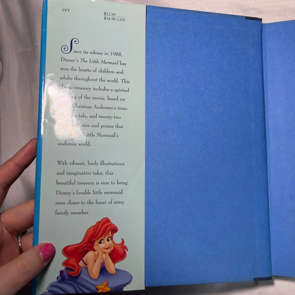 Vtg Disney Little Mermaid‎ Treasury 1993 Hardcover Storybook Ariel Disney Store